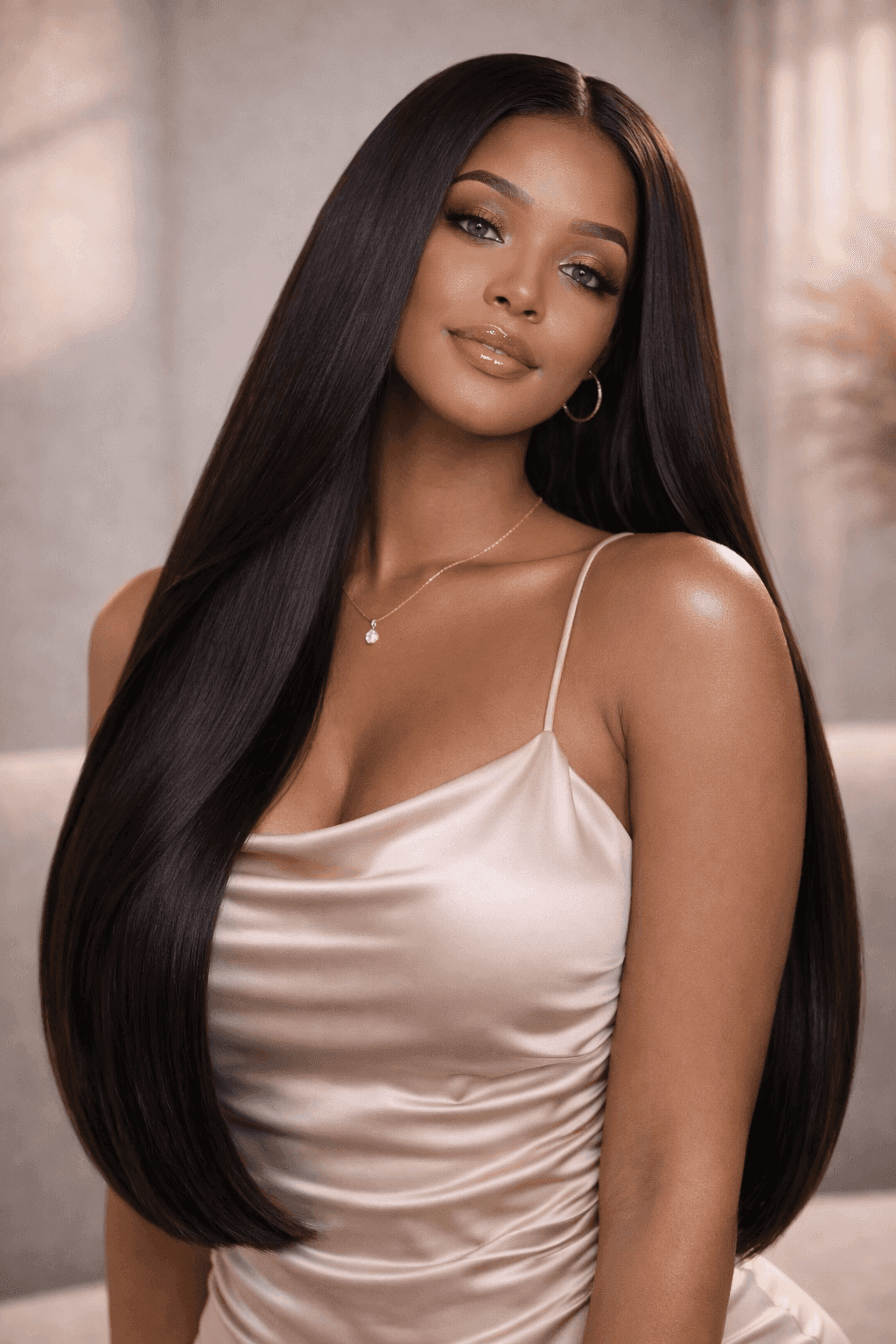 13*4 Lace Frontal 100% Raw Myanmar  Straight  Hair Cuticle Aligned - Image 1