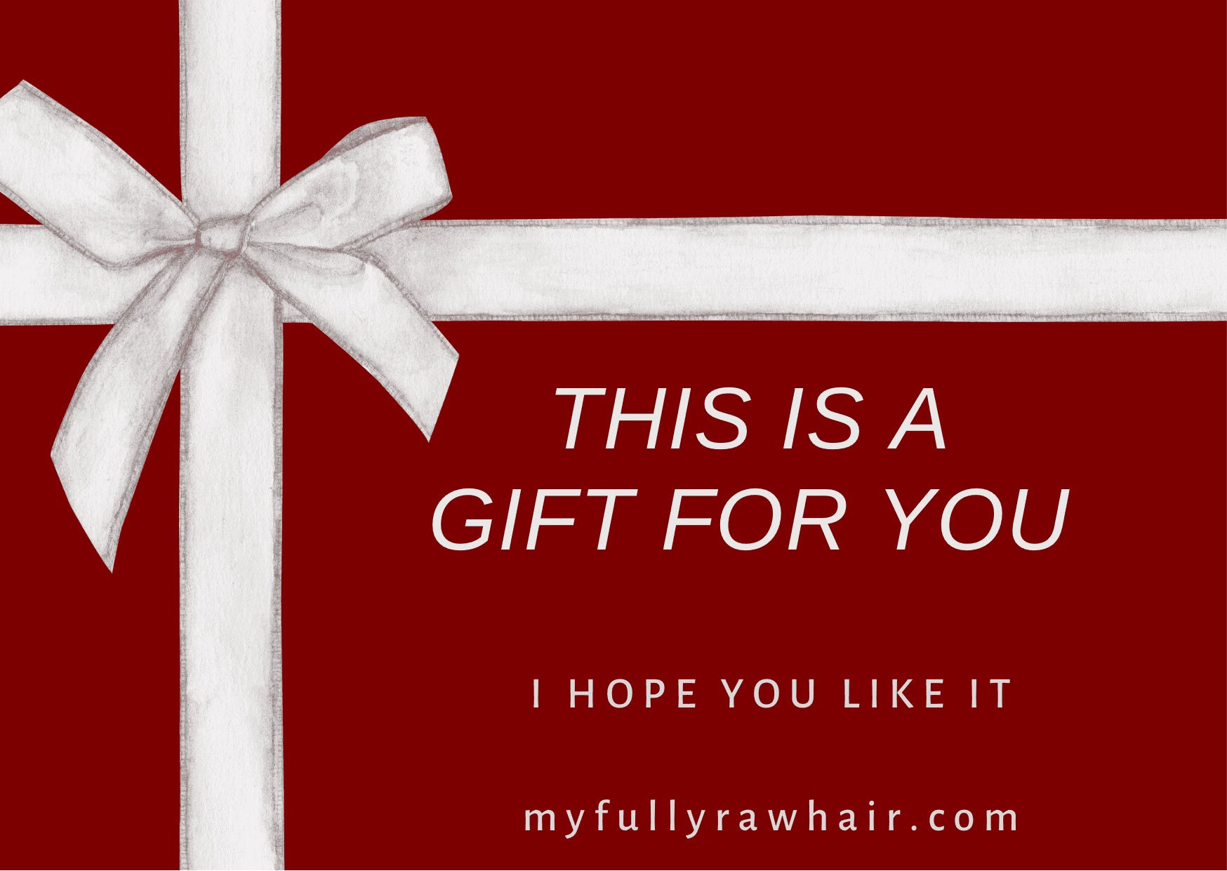 MYFULLYRAWHAIR GIFT CARD - Image 1