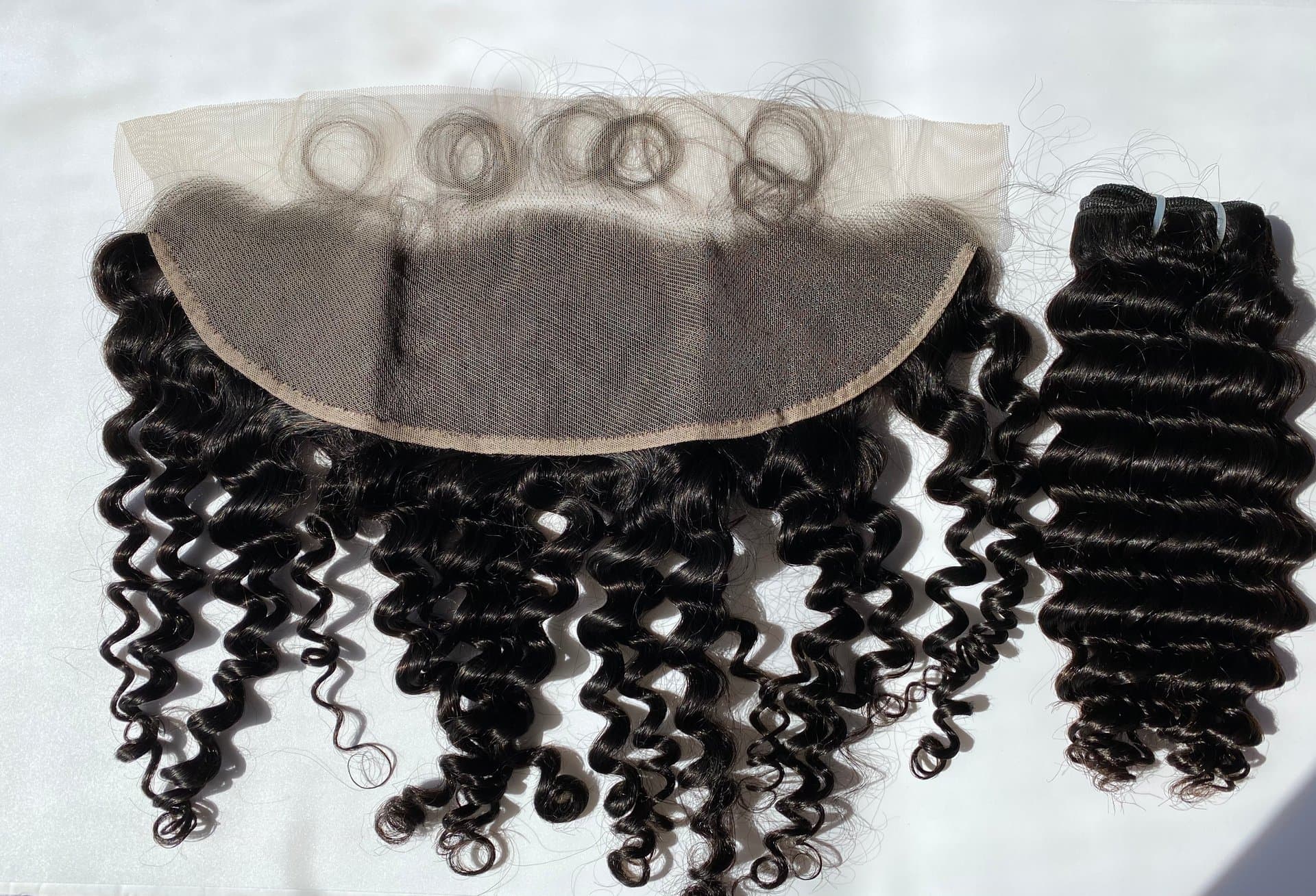 Raw Myanmar Bora Curl Bundles + 13*4 Frontal Cuticles Aligned - Image 4