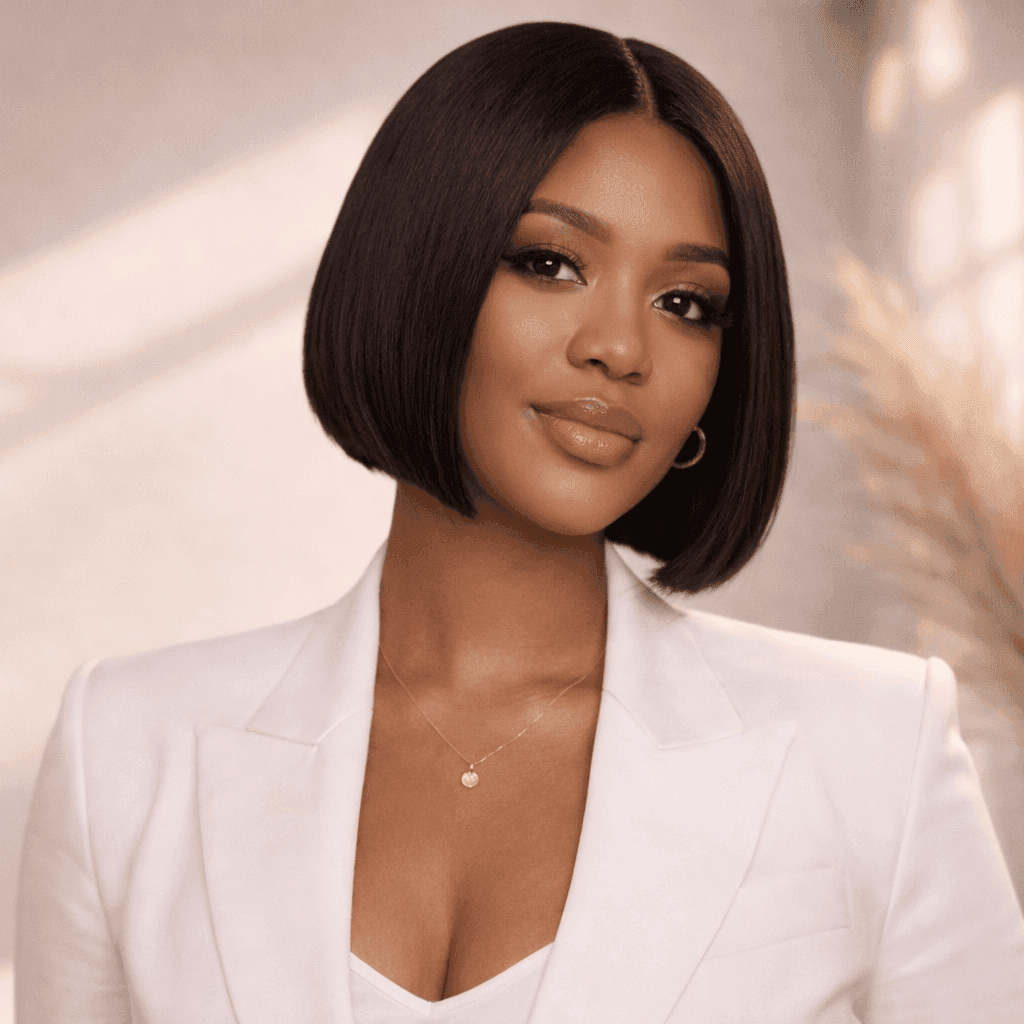 4*4 Bob Wig Raw Cambodian Straight Hair 180% Density Aligned Cuticles - Image 3