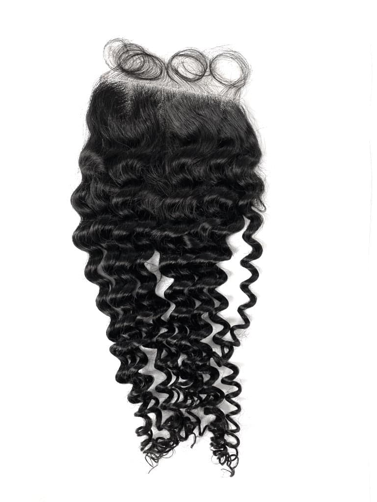 4*4 Bora Curl Closure 100% Raw Myanmar Hair Cuticle Aligned - Image 3