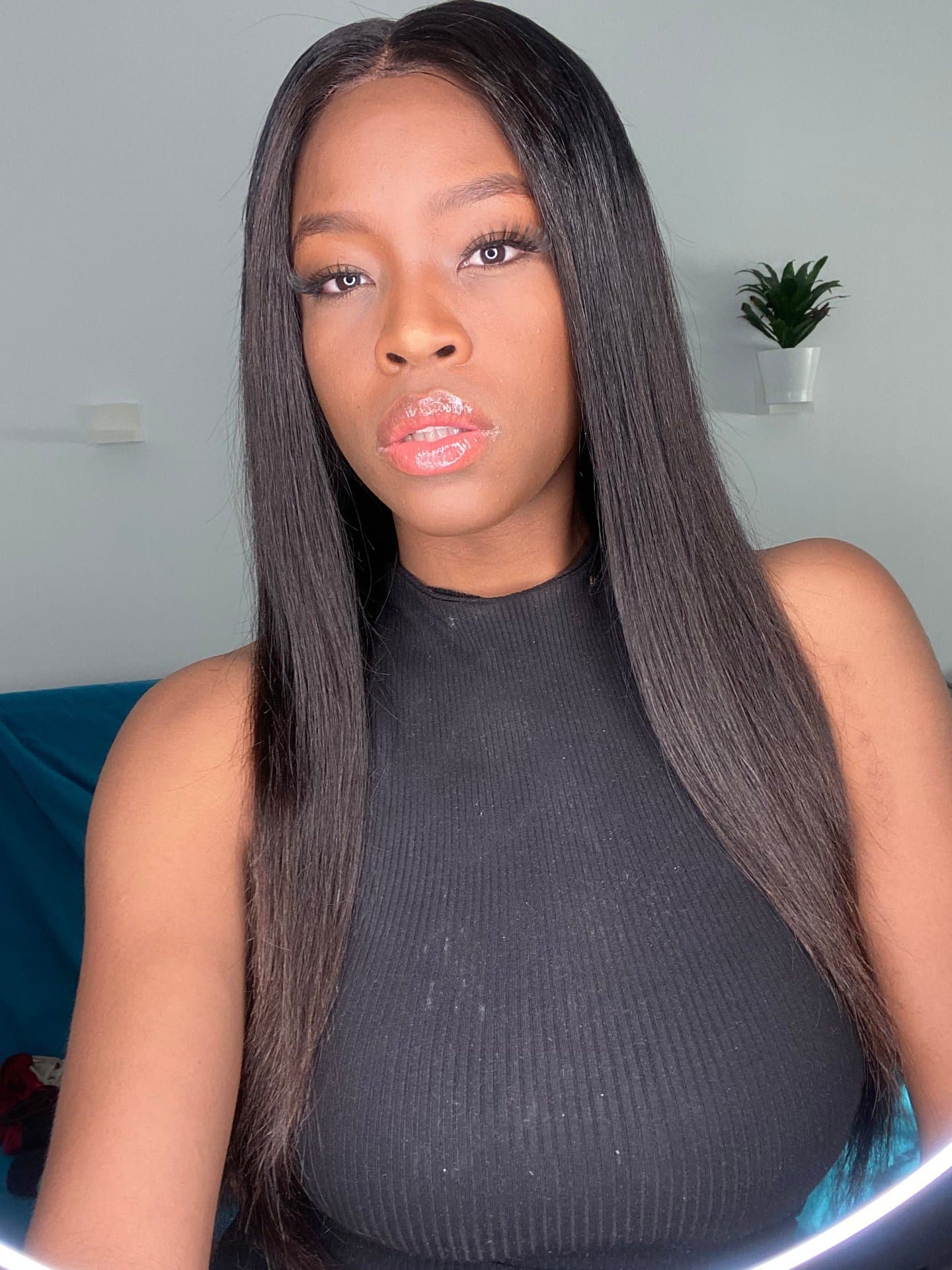 6*6 Raw Myanmar Straight Wig 180% Density Aligned Cuticles - Image 1