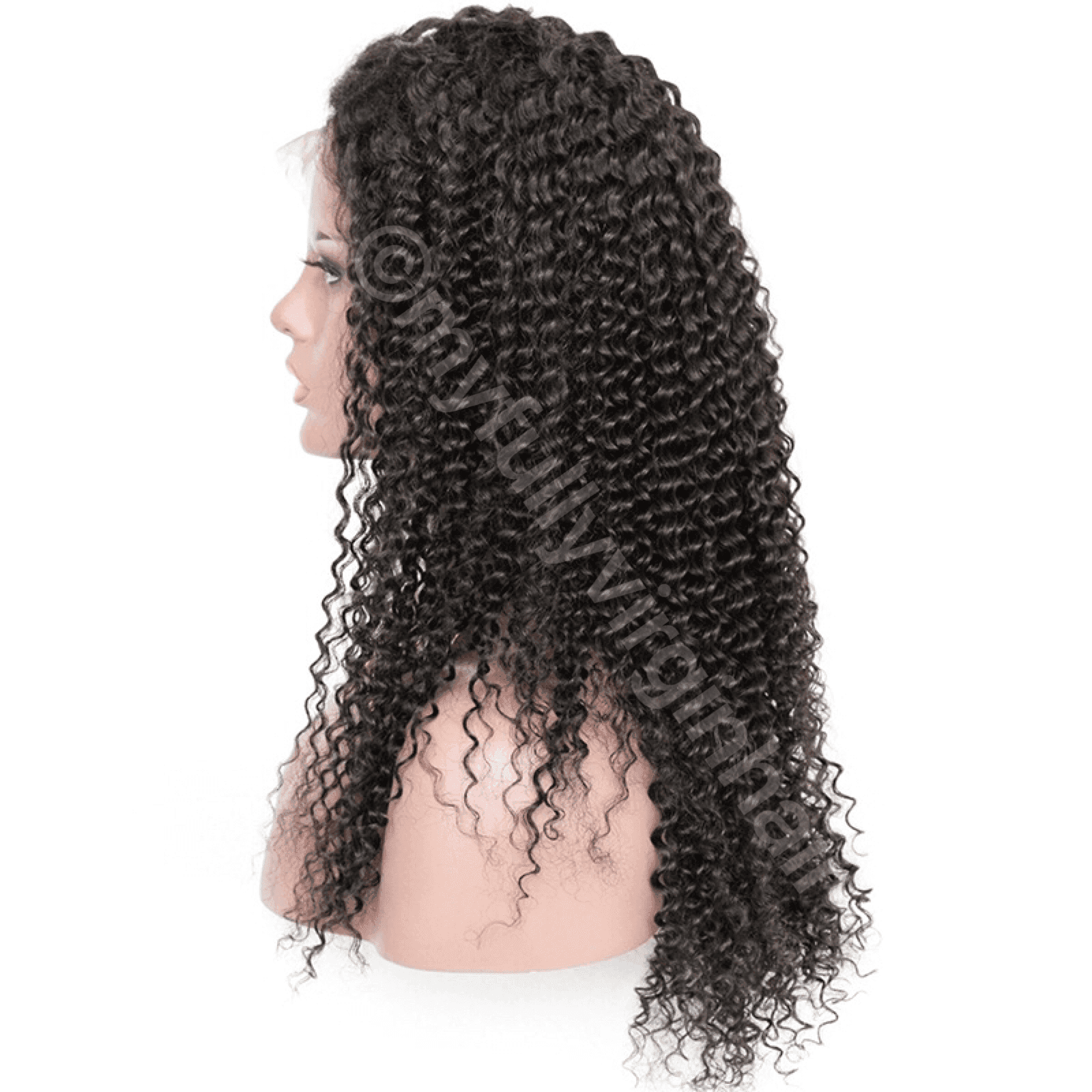 180% Density 6inch Deep Part Kinky Curly Wig Raw Cambodian Hair Aligned Cuticles - Image 3