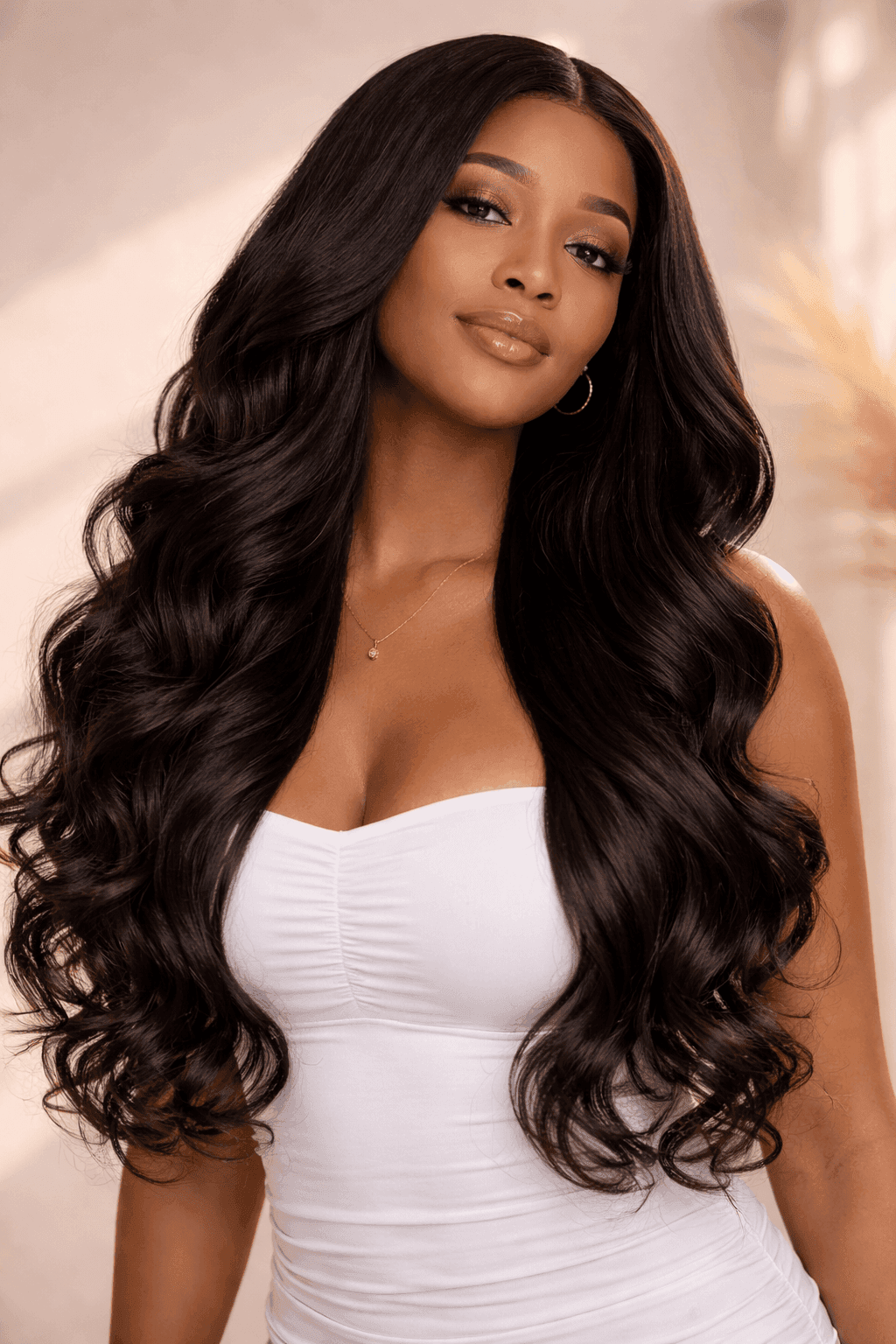 Raw Cambodian Laini Wave 4*4 closure+Bundles Cuticles Aligned - Image 1