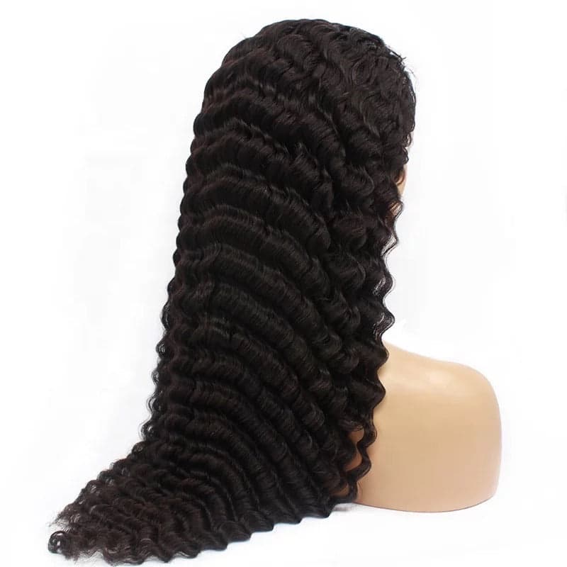 Raw Cambodian Deep Wave  13*4  Wig 180% Density Aligned Cuticles - Image 2