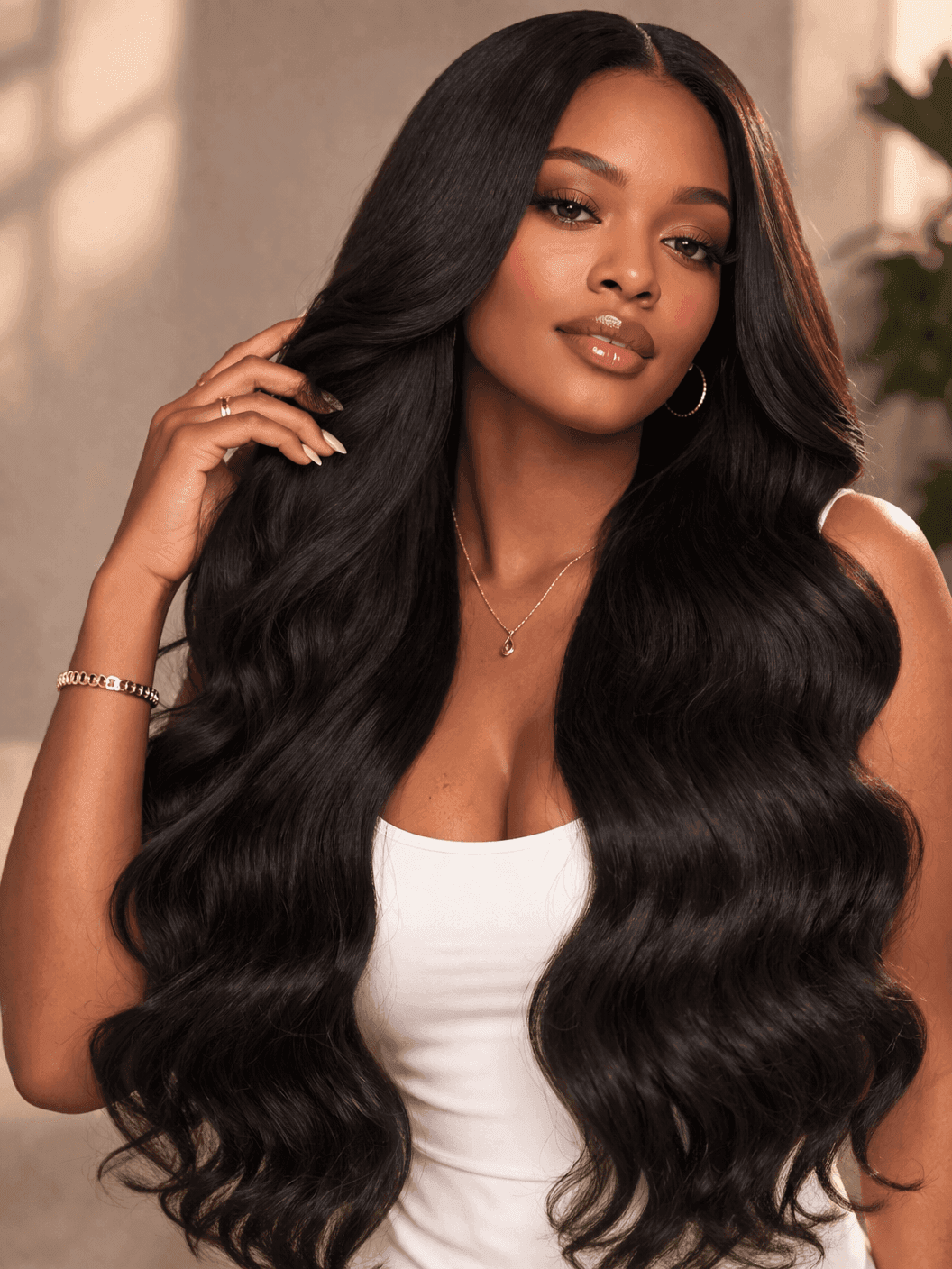 Raw Cambodian Body Wave 5*5 closure+Bundles Cuticles Aligned - Image 1